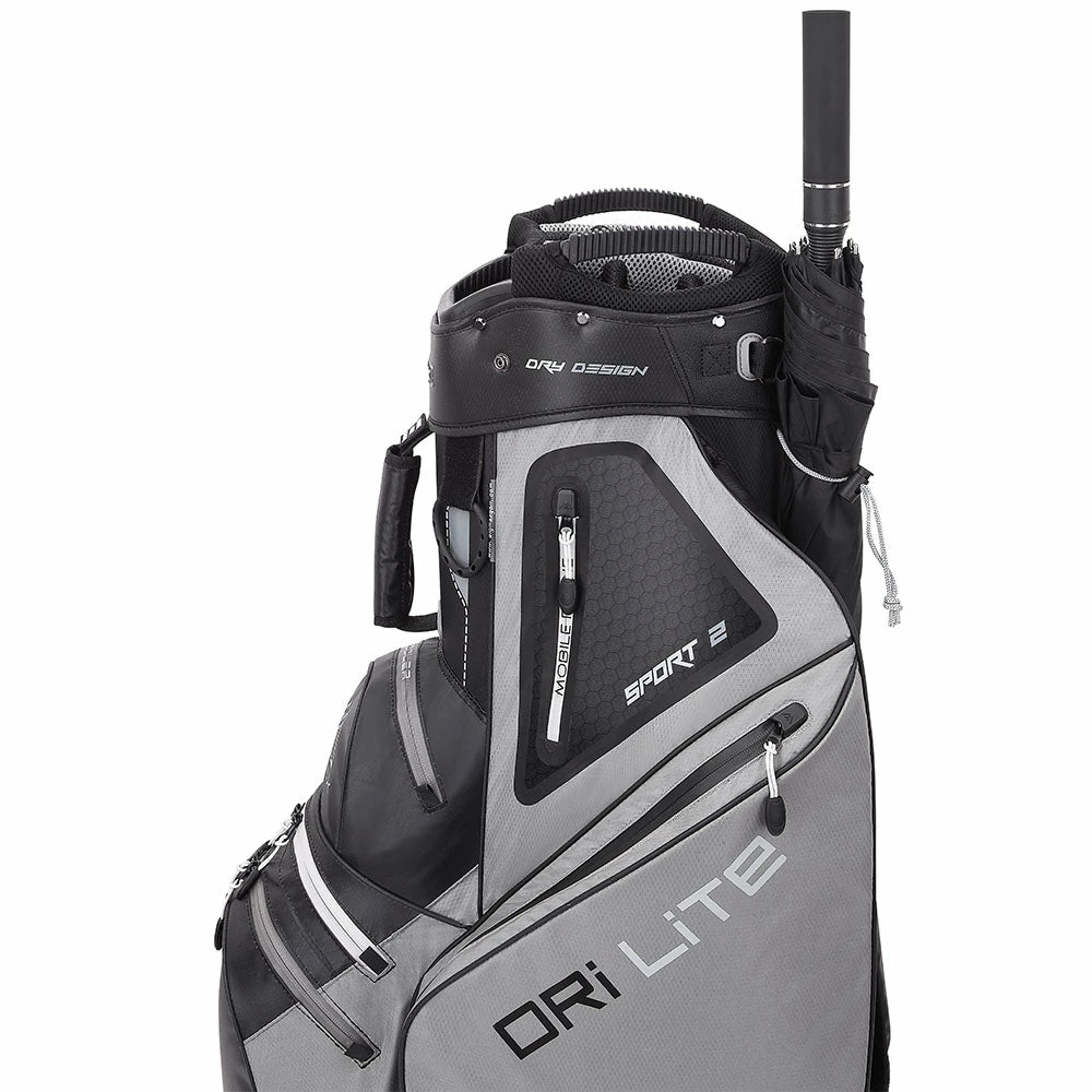 Big Max Dri Lite Sport 2 Cart Bag - Grey/Black - Image 11
