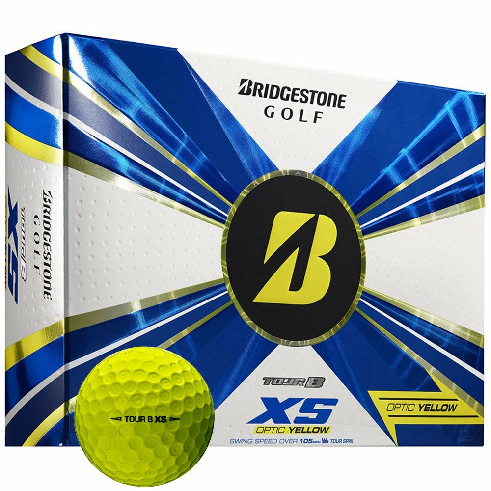 Bridgestone Tour B XS Golf Balls - Yellow - 12 Pack