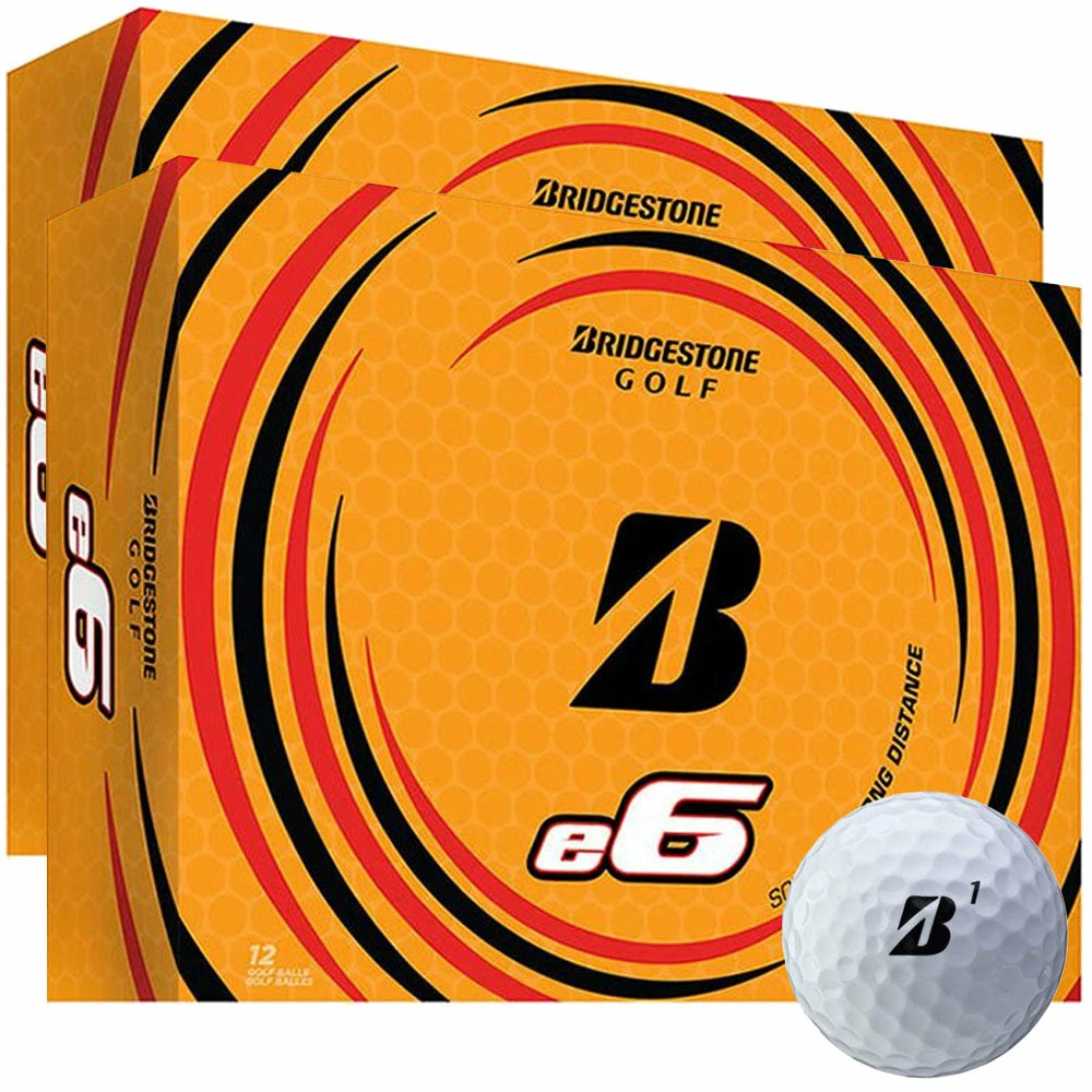 Bridgestone E6 Golf Balls - White - Double Dozen