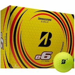 Bridgestone E6 Golf Balls - Yellow - 12 Pack