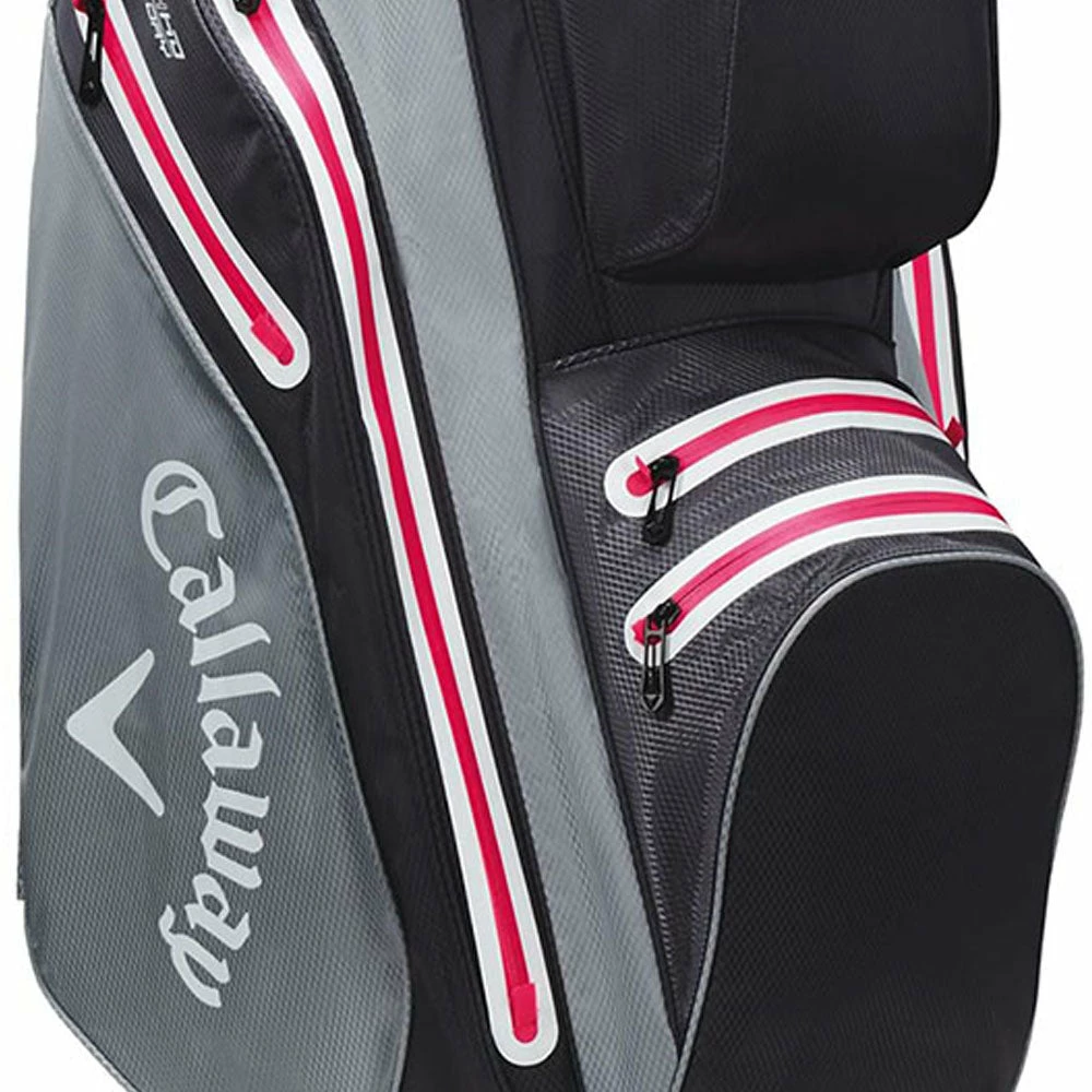 Callaway ORG 14 Hyper Dry Cart Bag - Charcoal/Silver/Pink - Image 3