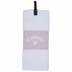 Callaway Trifold Towel - Mauve/White