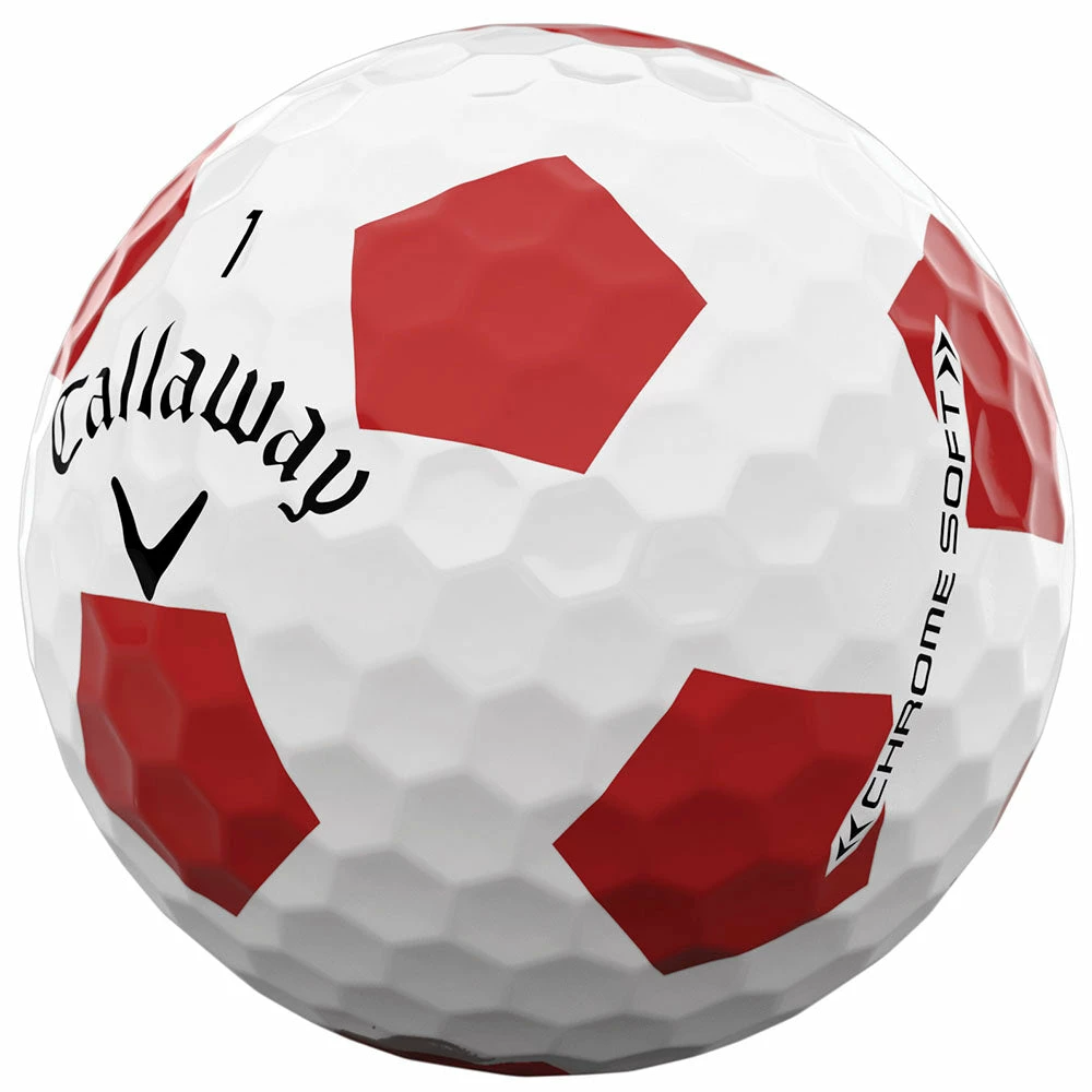 Callaway Chrome Soft Truvis Golf Balls - Red - 12 Pack - Image 3