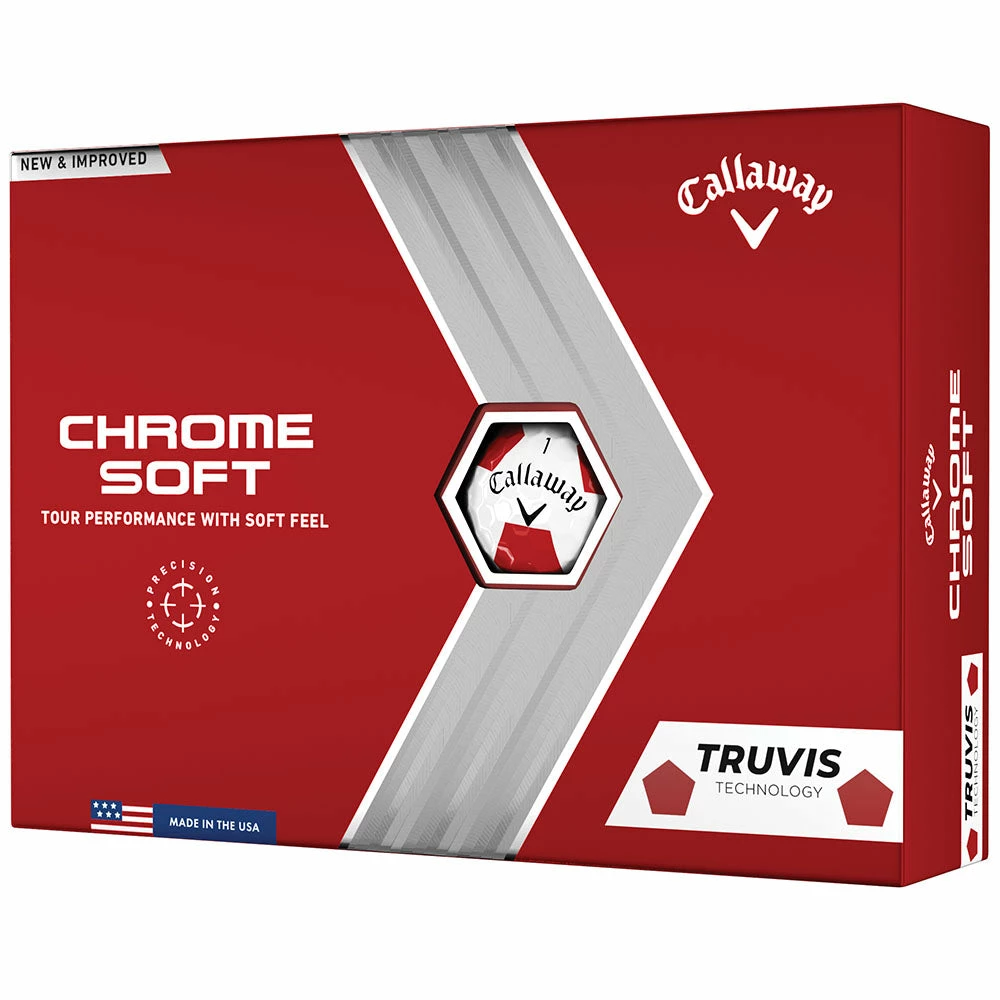 Callaway Chrome Soft Truvis Golf Balls - Red - Double Dozen - Image 6