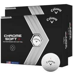 Callaway Chrome Soft X Golf Balls - White - Double Dozen