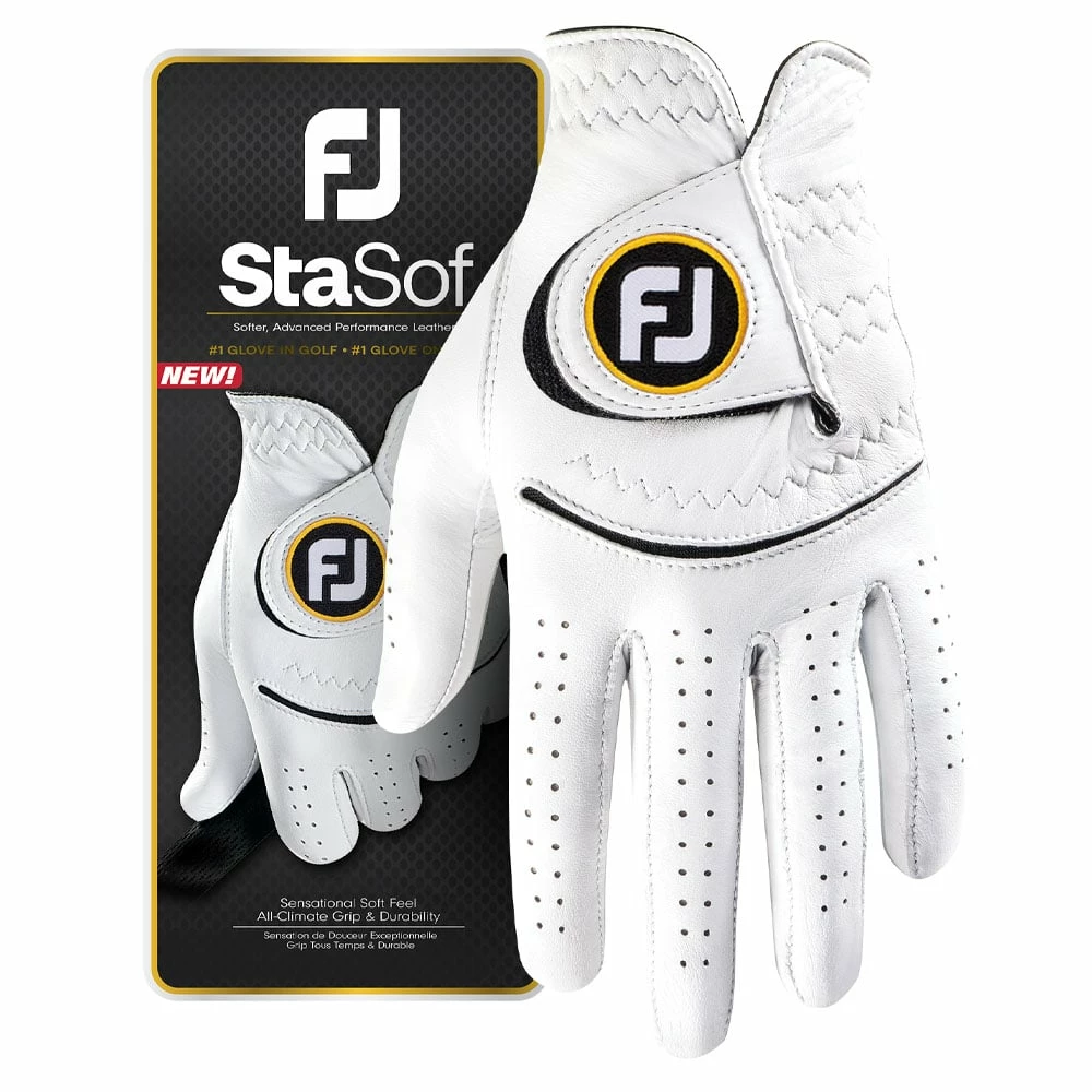 FootJoy StaSof Glove - Pearl/Black - Image 4