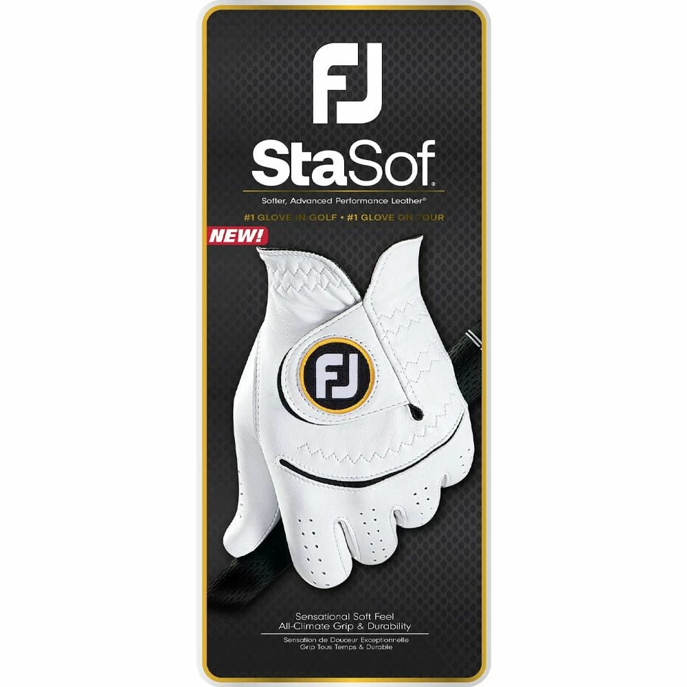 FootJoy StaSof Glove - Pearl/Black - Image 5