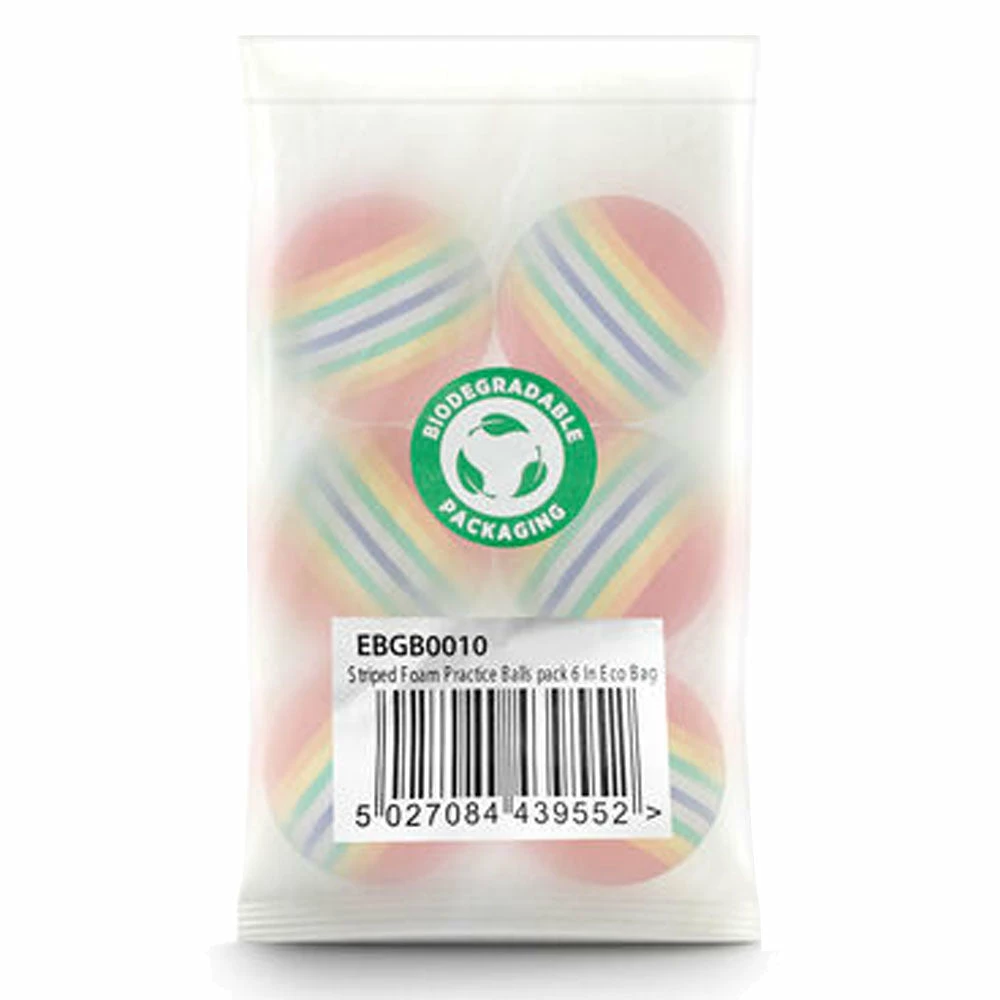 Masters Lite Flite Foam Practice Balls (6 Pack) In Eco Pack - Multi - Image 3