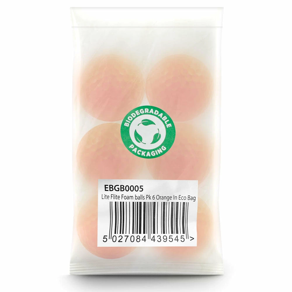 Masters Lite Flite Foam Practice Balls (6 Pack) In Eco Bag - Orange - Image 3