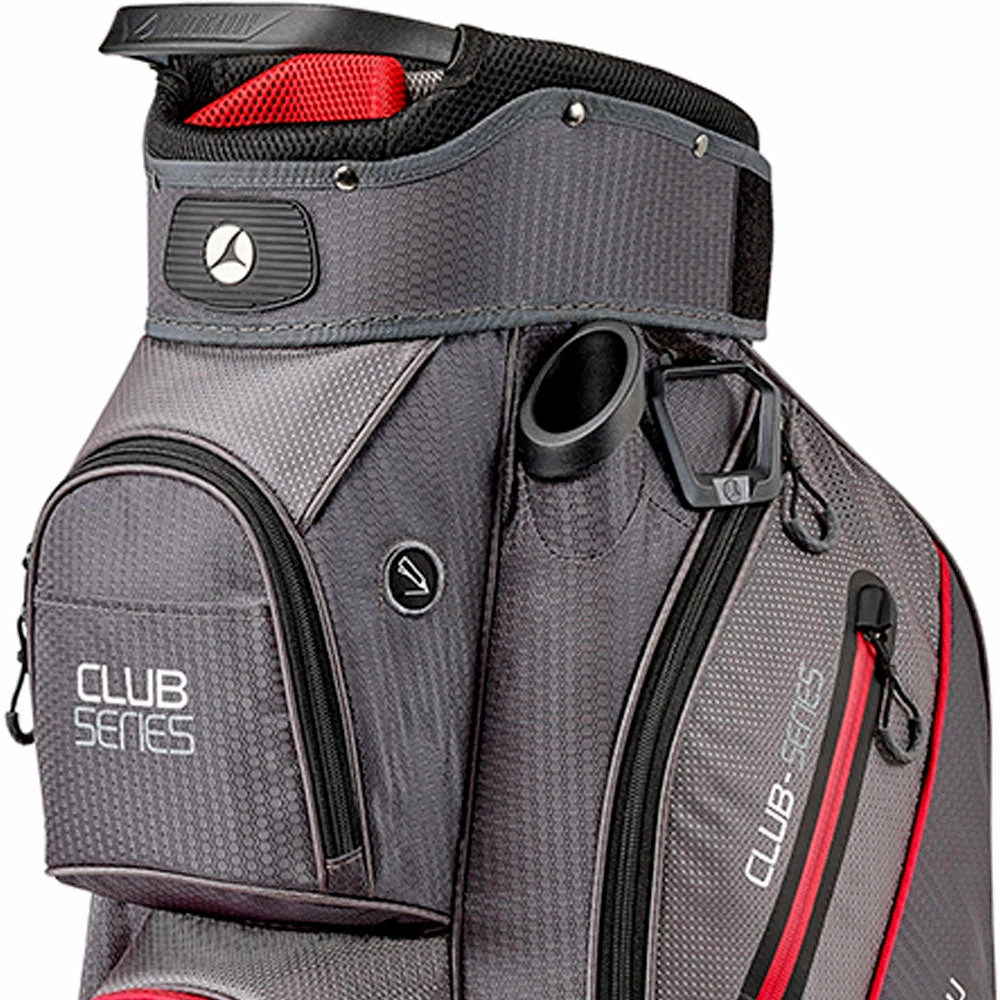 Motocaddy Club Series Cart Bag - Charcoal/Red - Image 2