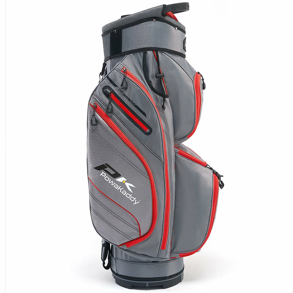 PowaKaddy DLX-Lite Cart Bag - Gun Metal/Red - Image 2
