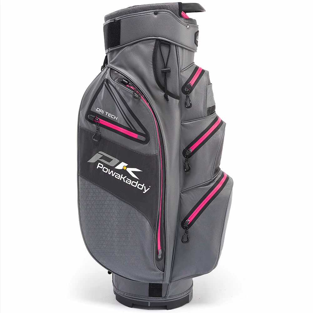 PowaKaddy Dri-Tech Cart Bag - Gun Metal/Hot Pink - Image 2