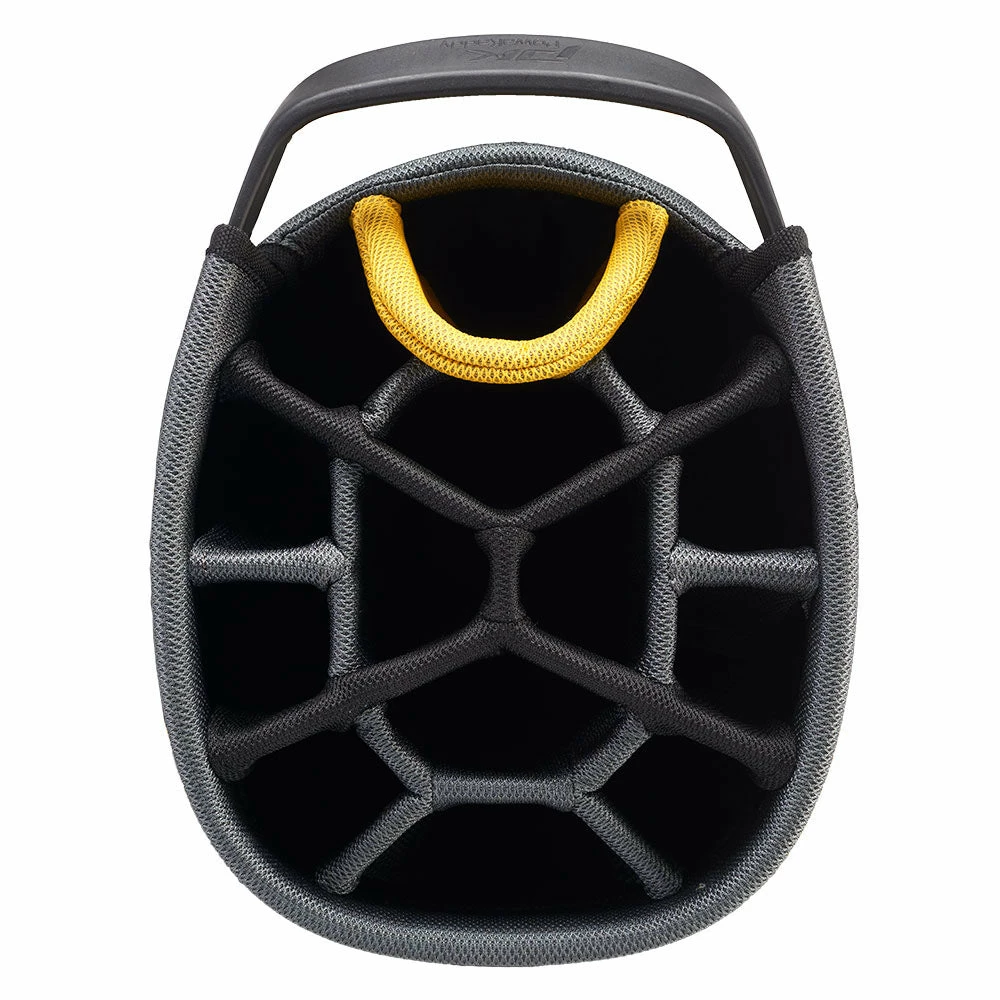 PowaKaddy Premium-Tech Cart Bag - Black/Gun Metal/Yellow - Image 4