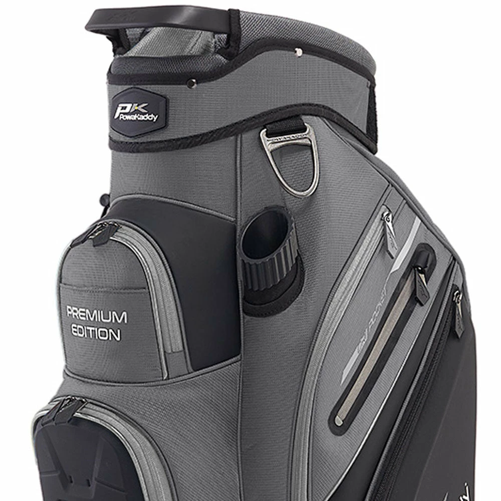 PowaKaddy Premium Edition Cart Bag - Gun Metal/Black/Silver - Image 2