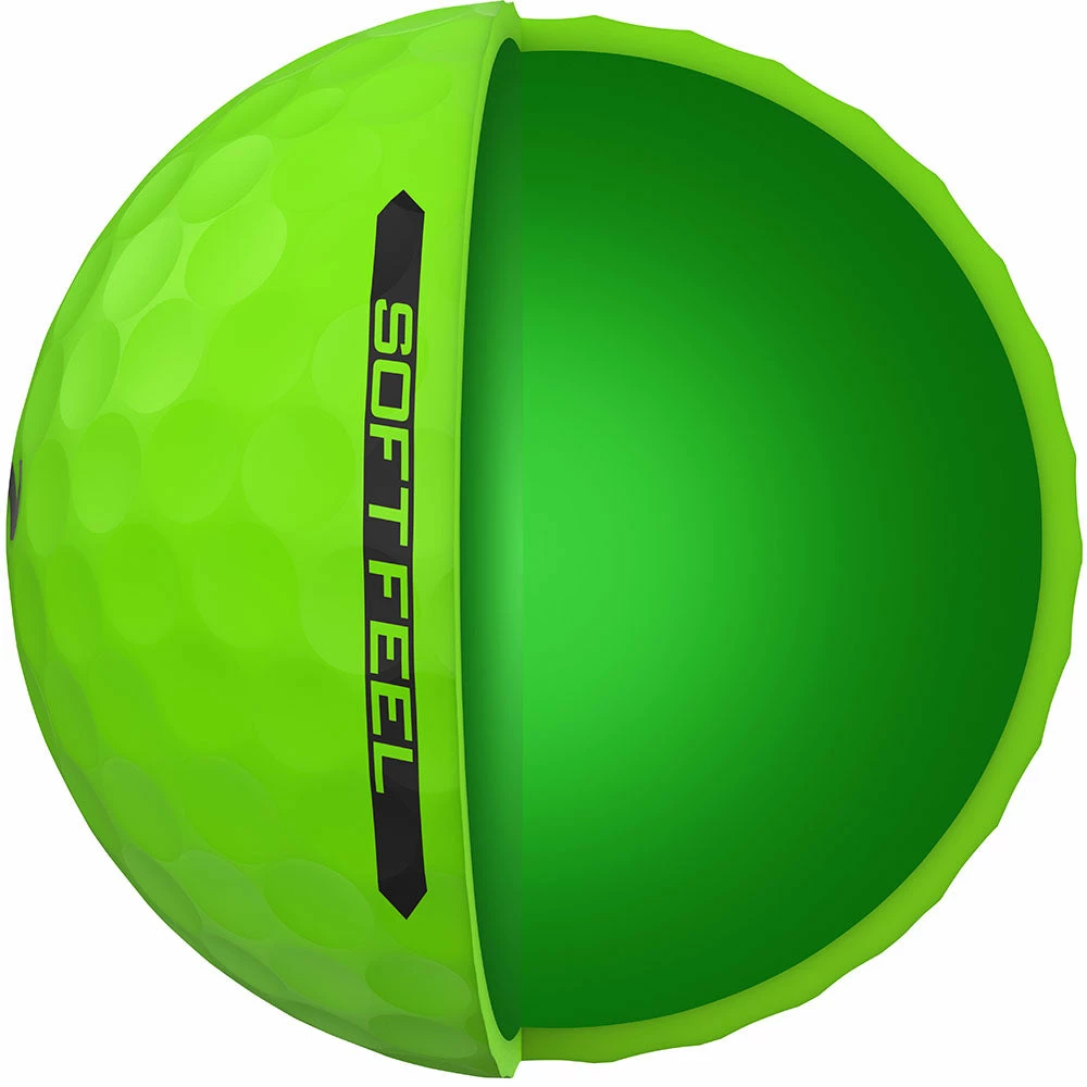 Srixon Soft Feel Golf Balls - Brite Green - 12 Pack - Image 3