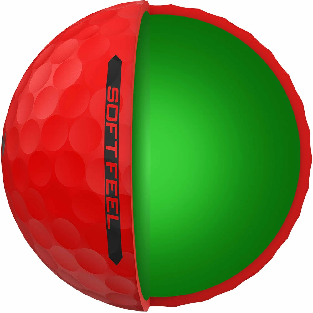 Srixon Soft Feel Golf Balls - Brite Red - 12 Pack - Image 3
