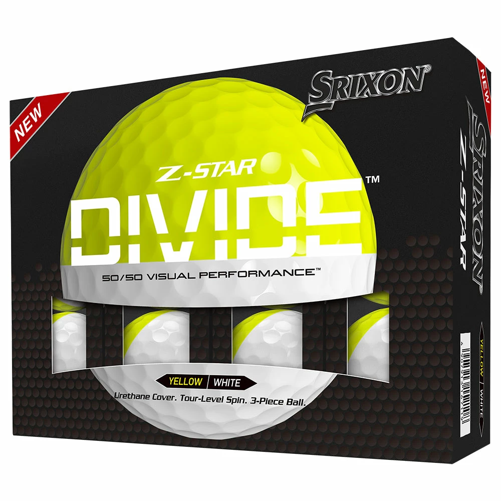 Srixon Z-Star Divide Golf Balls - White/Yellow - 12 Pack - Image 9