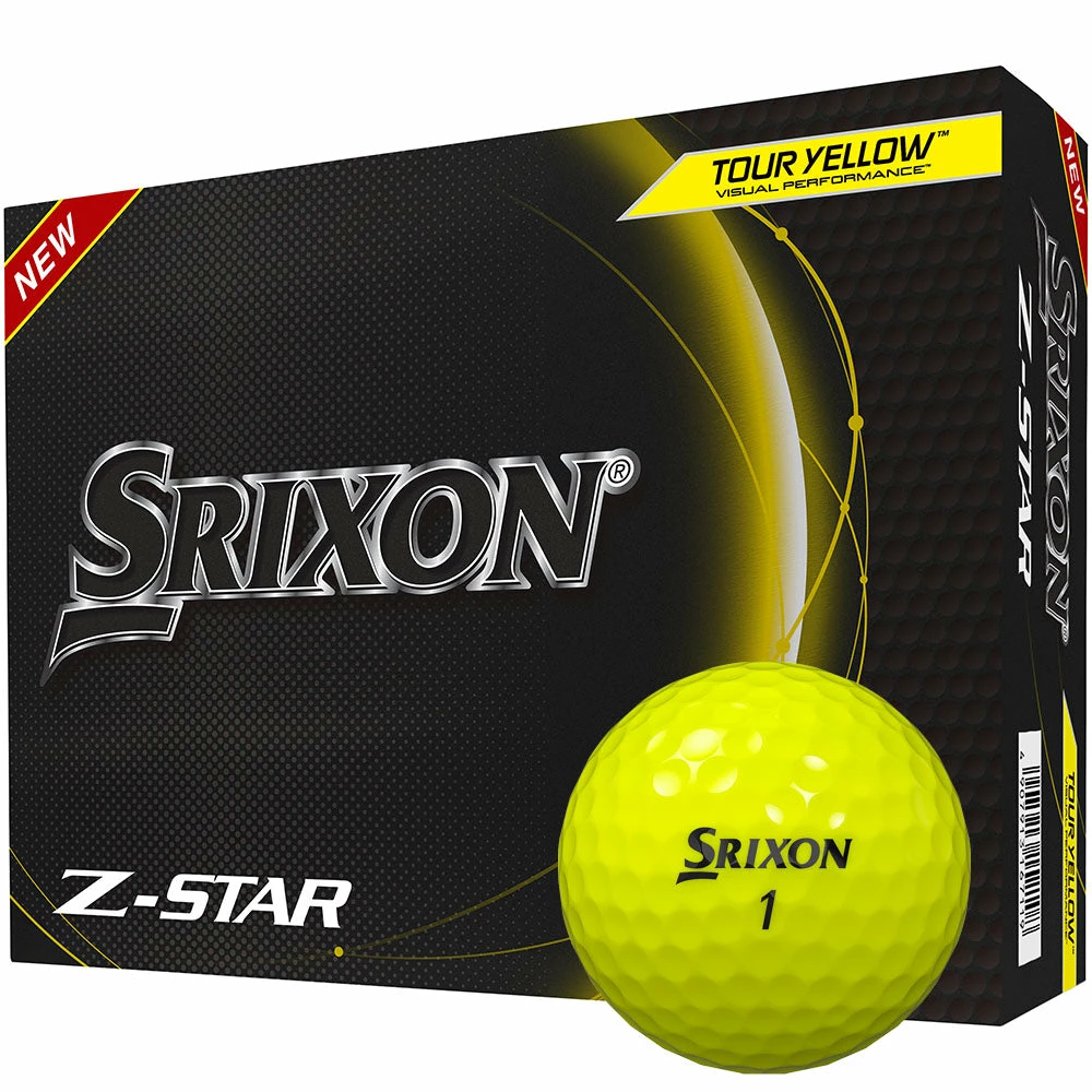 Srixon Z-Star Golf Balls - Yellow - 12 Pack