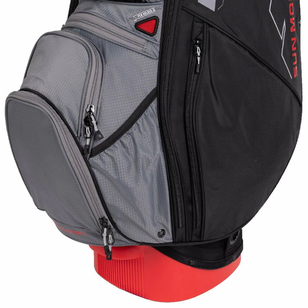 Sun Mountain C-130 Cart Bag - Black/Nickel/Red - Image 3
