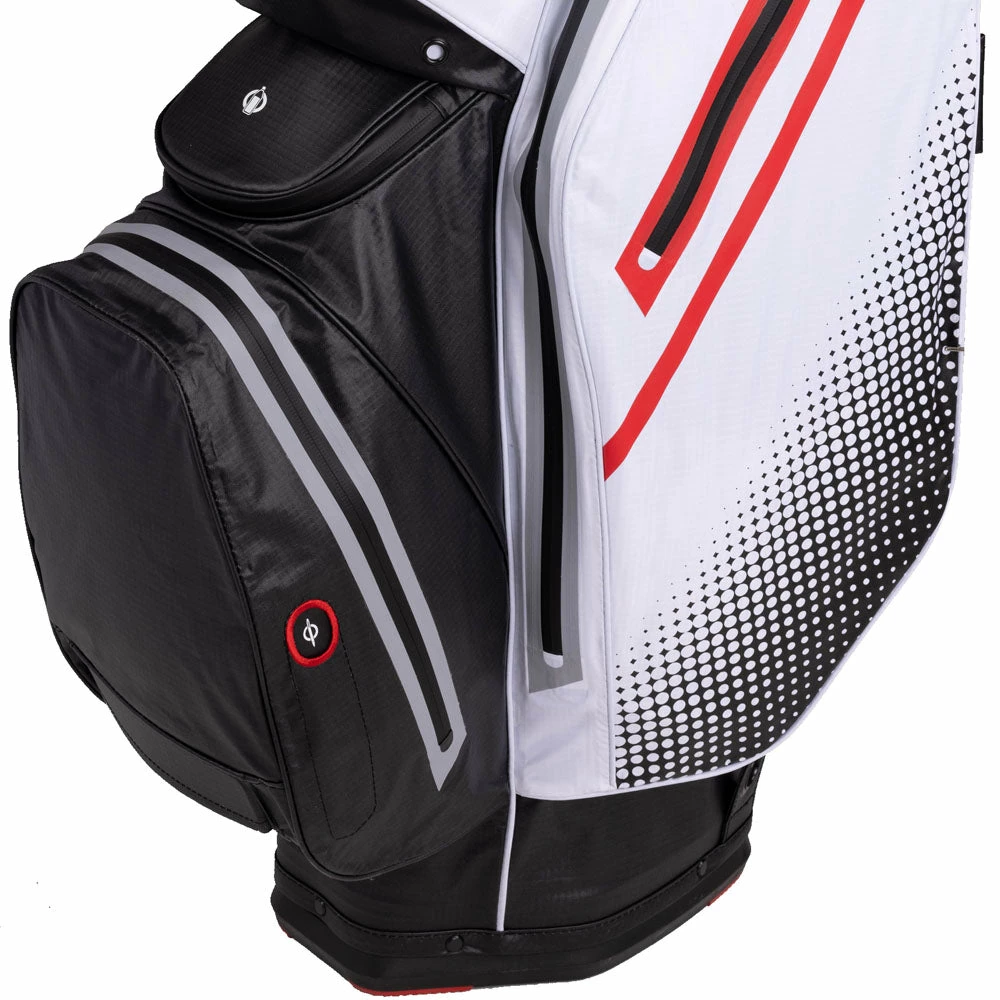 Sun Mountain H2NO Staff Waterproof Cart Bag - Black/White/Red - Image 3