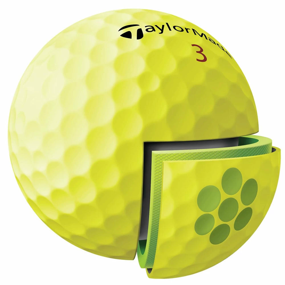 TaylorMade Tour Response Yellow Golf Balls - 12 Pack - Image 3