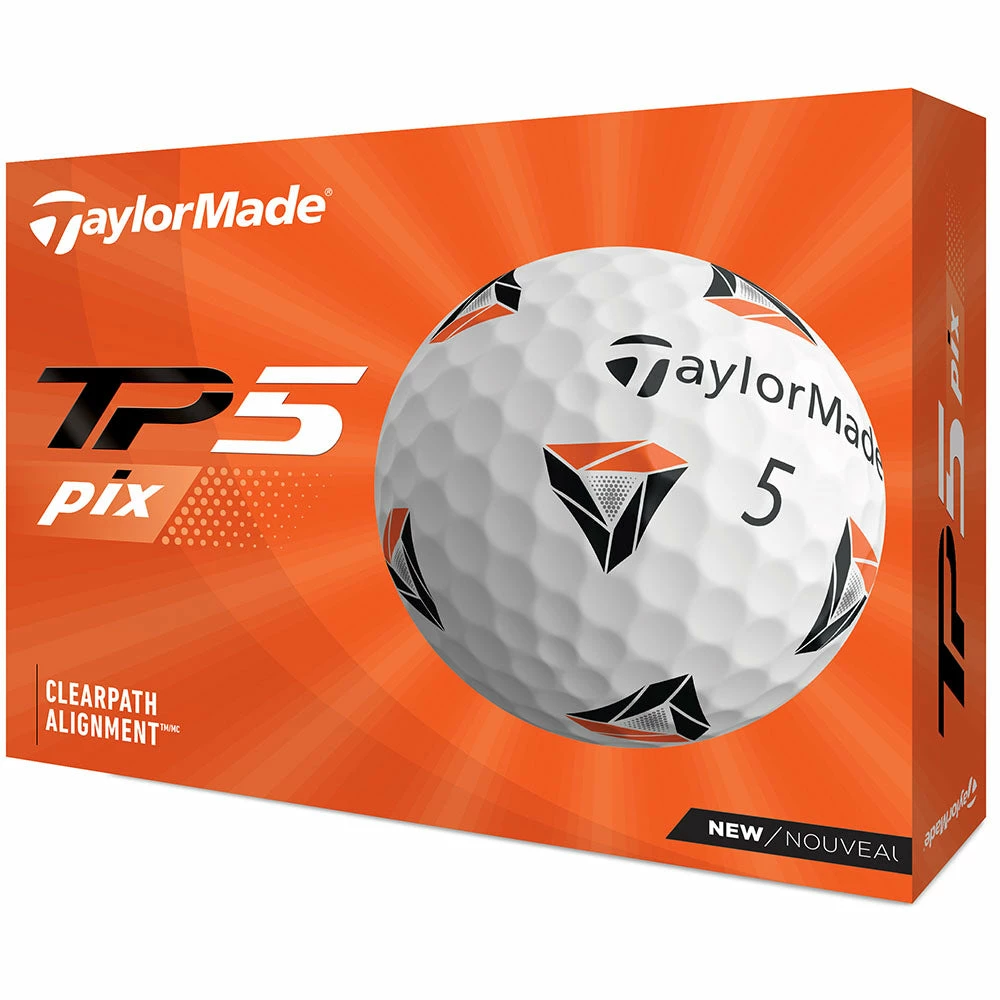 TaylorMade TP5 Pix 2.0 Golf Balls - White - 12 Pack - Image 3