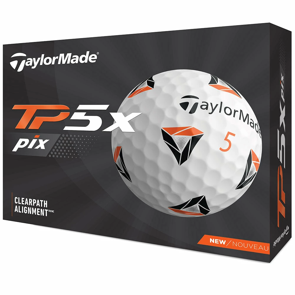 TaylorMade TP5x Pix 2.0 Golf Balls - White - 12 Pack - Image 3