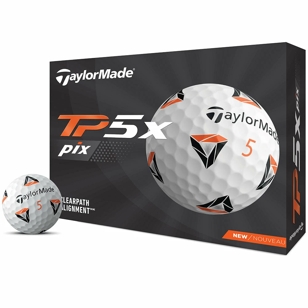 TaylorMade TP5x Pix 2.0 Golf Balls - White - 12 Pack - Image 4