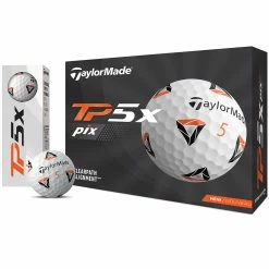 TaylorMade TP5x Pix 2.0 Golf Balls - White - 12 Pack