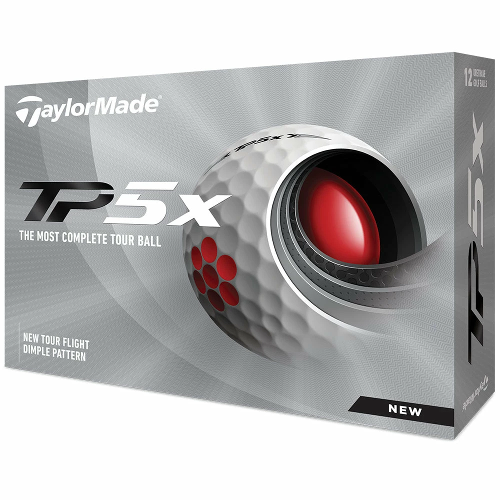 TaylorMade TP5x Golf Balls - White - 12 Pack - Image 4