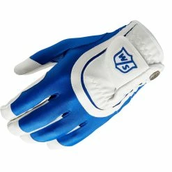 Wilson Staff Fit All Mens Golf Glove - Blue/White